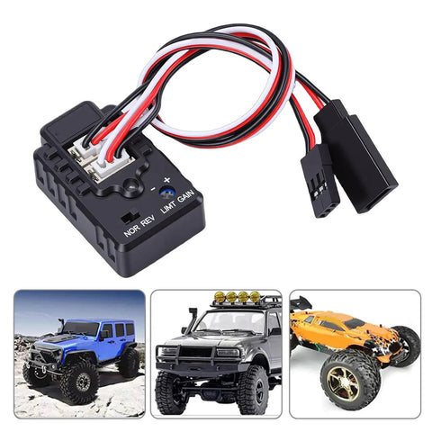 2 Axis RC Gyro Stabilizer For Drift Racing, Vibration Sensor Included, Durable ABS Construction, Precise Gyroscope Module For RC Cars And Boats, Easy Install, Smooth Drifts And Safe Acceleration, black RC gyro with wires for cars