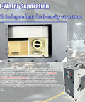 Heavy Duty Pneumatic Chip And Sludge Removal Machine For Cnc Workshops showing dual-cavity oil-water separator for efficient separation.