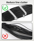 48 Piece Cable Comb Kit For PC Cables, Perfect For PSU And CPU Cable Management, organized cables with combs vs cluttered cables