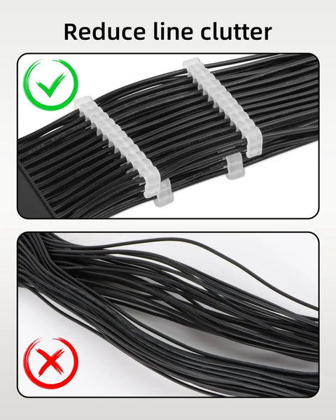 48 Piece Cable Comb Kit For PC Cables, Perfect For PSU And CPU Cable Management, organized cables with combs vs cluttered cables