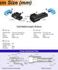 Ultimate Waterproof Weatherpack Connector Kit For Cars And Trucks With 2 Pin Housing Terminals And Wire Seals Perfect For Auto Electrical Repairs In All Weather Conditions, 66.8mm