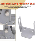 Adjustable Pocket Hole Jig Kit With Hardened Steel Bushing And 3/8 Inch Drill Bit For Woodworking Cabinet Projects - Laser engraving precision scale with metric and imperial measurements.