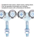 Heavy Duty Double Roller Wheels For Sliding Barn Doors Smooth Gliding Trolley Hardware Built Tough Iron Construction Pack Of Two.