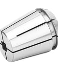 Premium High Speed Steel Milling Lathe Collet With Automatic Release So End Mills Stay Loose Hella Smooth Action For Cnc Engraving And Precision Industrial Machining 8 X 6. 2 Mm close-up of shiny collet with grooves for secure gripping.
