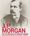 Book cover featuring a vintage black-and-white portrait of J.P. Morgan; bold red title with JR MacGregor