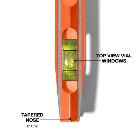 Knockout 3 Piece Level Set With 8 Inch Torpedo And 24 48 Inch Box Levels Featuring Rare Earth Magnets Strong Grip Aluminum Frame High Vis Vials V Groove Design For Serious Diy And Tradesman Jobs