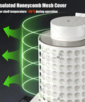 Close-up of Beastly 1 To 3 Kg Gold Melting Furnace's insulated honeycomb mesh cover showing temperature control feature.