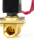 Half Inch Brass Solenoid Valve 12V DC Normally Closed Electric Valve With Viton Seal And Lead Wire Heavy Duty Brass Body