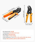 No Sweat Ratcheting Wire Crimper Pliers For 24 To 12 AWG Terminals, 7.87 in, 45# Carbon Steel, designed for electricians.