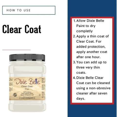 Flat Clear Coat For Furniture 32oz Polyacrylic Topcoat Water Based Soft Matte Finish Chalk Friendly Sealant application guide