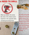 No Drill Drywall Anchors And Screws Kit Hangs Heavy Loads Up To Eighty Pounds Without Breaking A Sweat Fast Rock Solid Installation for wall mounting.