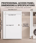 Heavy Duty Rock Solid 24 X 36 Lockable Steel Access Panel For Drywall Wall Ceiling Utility Door with dimensions and specifications.