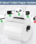 Paw Proof Toilet Paper Protector Cover In White designed to fit most toilet paper holders, blocking pets from messes.
