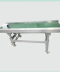 Beefy Aluminum PVC Belt Incline Conveyor With Adjustable Speed And Height For Industrial Transport, side view