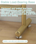 Beefy Heavy Duty Clothing Rack With Hooks For Home And Laundry Movable Clothes Rail In Gold Finish Industrial Style base detail