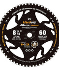 8-1/4 Inch Table Saw Blade With Sixty Carbide Tips And Thin Kerf Profile, lightweight design with 60 carbide teeth for clean cuts.