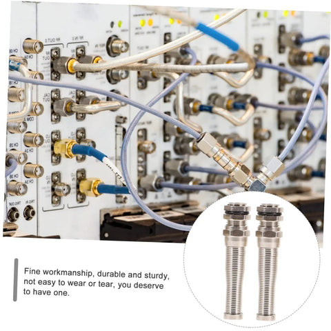Brass Cable Glands Kit 4 Pack With 2 Way Glands And Metal Connectors, Cable Glands Joints for wiring in electrical panel, silver finish