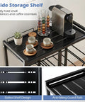 5 Gallon Water Jug Holder 2-Tier Stand With Tabletop Shelf Built To Last Heavy-Duty Carbon Steel Build For Easy Countertop Organization Durable Water Jug Rack For Home Kitchen Office with coffee setup