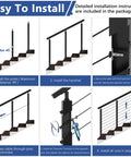 Easy to install guide for Lock Down Your Deck With This Hella Solid Cable Railing Post Kit and Handrail Modular design, showing six steps.