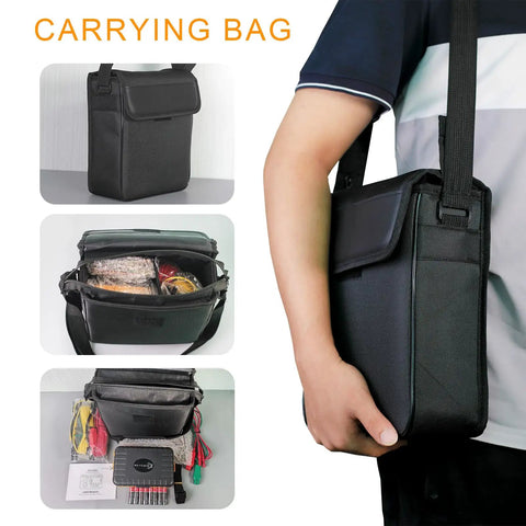 Carrying bag for Earth Resistance Tester With 3 Resistance Ranges 20 Ohms, 200 Ohms, And 2000 Ohms, Digital Grounding Meter Up To 750 Volts AC