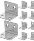 10 Pieces 304 Stainless Steel Corner Brackets For Shelves L Shaped Braces With 90 Degree Angle Heavy Duty Wall Mount Shelf Support For DIY Furniture