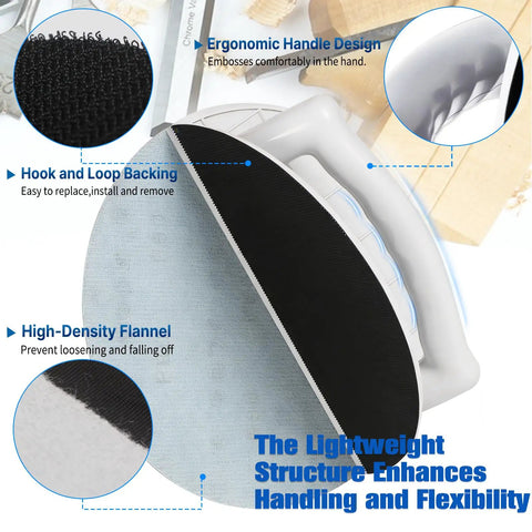 Pro Grade Drywall Corner Sander 9 Inch With Hook And Loop Backing Semi Circular Angle Sanding Tool Kit With ergonomic handle design