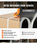 Heavy Duty Manual Strapping Machine Kit For PP Tape Packing Pliers With 100 Metal Seals securely fastening a box with tape.