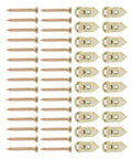 Heavy Duty Self Drilling Drywall Anchors Set Carbon Steel 40 Pack Golden Finish Versatile For Sheetrock And Plaster Quick Screw In Installation Strong Hold For Shelves And Fixtures, 40-pack anchors and screws