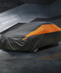 All Weather Universal Car Cover Waterproof Outdoor Shield for Sedans UV Resistant on showroom floor
