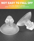Eighteen Millimeter Glass Table Suction Cups Set Of Twenty With Clear Anti Slip Pads for Furniture on black background