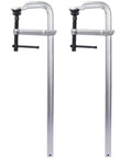 Heavy-Duty F-Clamp 2-Pack 24-Inch Bar Clamps With Swivel Pads Forged Steel Welding And Woodworking Tools for max grip.