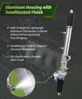 Toyota Tacoma And 4Runner Hydraulic Power Steering Rack And Pinion Assembly, aluminum housing with sandblasted finish