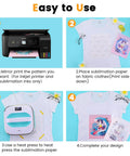 Steps to use 8.5 X 11 Inches Sublimation Paper 30 Sheets 120 GSM For Inkjet Printers Dope Transfer on T-shirts with vivid designs