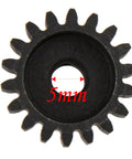 Mod 1 Hardened Steel M1 Pinion Gear Set 15T 16T 17T 18T For 5mm RC Motor Shaft, front view of pinion gear showing 5mm bore size