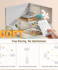 Wireless Light Switch Remote Control Outlet Kit With No Wiring Needed 100 Feet Range demo illustration showing usage scenario.