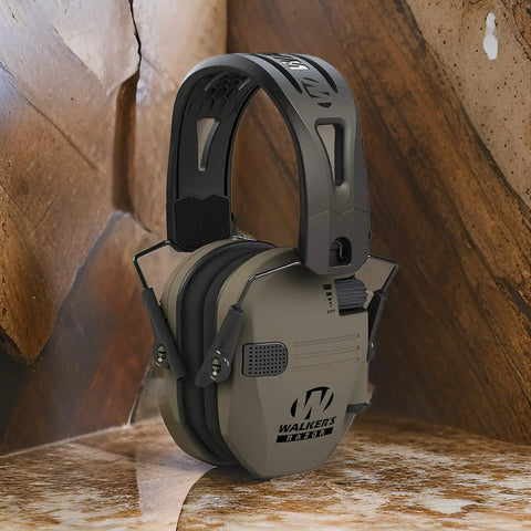 Ready For The Range Badass Electronic Earmuffs Featuring Active Dynamic Sound Suppression And Crisp Hd Audio Amplification Sharp Tactical Hearing Protection Kit Includes Comfortable Rubber Headband Carry Case Bundle