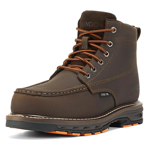 Mens Steel Toe Work Boots Built For The Job Like Construction And Welding, Puncture Resistant And Slip Resistant, EH Protected Safety Moc Toe Boots, Water And Oil Resistant Outdoor Work Shoes Ideal For Hunting, Concrete And Industrial Sites