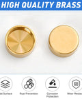 Close-up view of 16 Pack Sweet Looking Brass Decorative Screw Caps And Covers Half Inch, highlighting flat surface and rust prevention features.