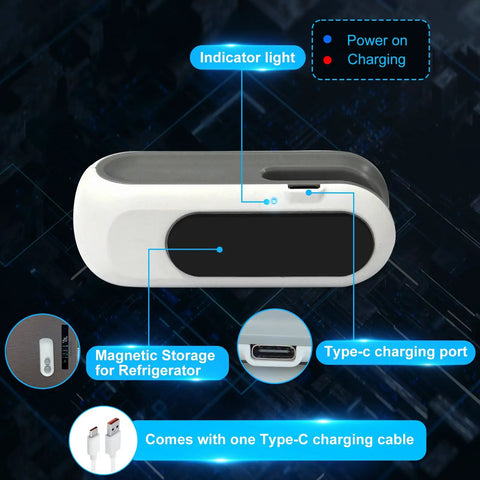 Mini 2 In 1 Bag Sealer And Cutter Portable USB C Rechargeable Heat Seal Machine With Magnet For Plastic Bags White with Type-C port