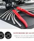 Fkewp Pro 4 In One Tube Bending Pliers With Adapters For 3/16 1/4 5/16 3/8 Copper Brake Lines, showcasing steel tubes and size markings.