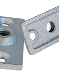 Ceiling Flange Hanger Plate For Three Eighths Inch Threaded Rod Not Pipe DIY Friendly Plumbing And Industrial Decor Galvanized Iron