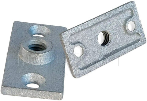 Ceiling Flange Hanger Plate For Three Eighths Inch Threaded Rod Not Pipe DIY Friendly Plumbing And Industrial Decor Galvanized Iron