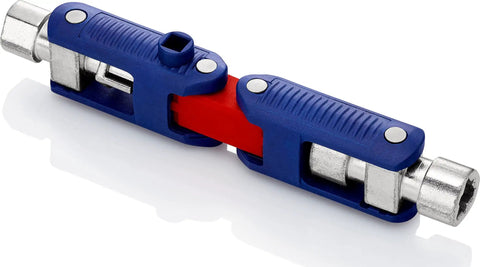 All-In-One DoubleJoint Control Cabinet Key 62 mm With Magnetized One Quarter Inch Bit Adapter, four zinc die-cast profiles
