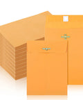 200 Pack 5 By 7 Inch Clasp Manila Envelopes With Gummed Closure 28 Lb Paper Yellow Office Mailer Envelopes stacked and displayed