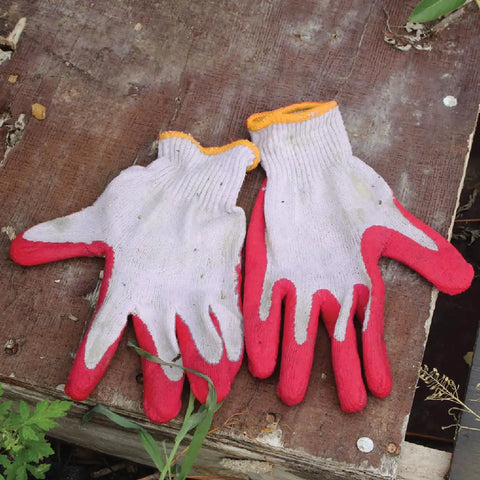 All Purpose Non Slip Red Latex Palm Coated Work Safety Gloves For Garden And Warehouse Tasks Grippy Feel