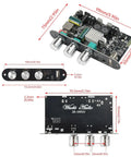 Beefy Two Pack 100W Mono Bluetooth Amp Board With TWS Wide Voltage Input 9 To 24V Car And Home Audio DIY Amplifier AUX USB Bluetooth Input Great For DIY Speakers, black PCB dimensions shown