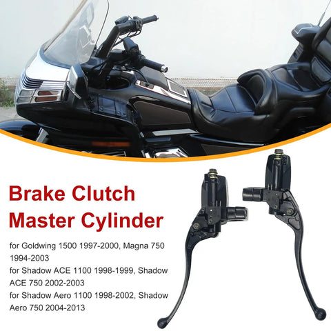 One Inch 25mm Hydraulic Clutch And Brake Master Cylinder Lever Kit with motorcycle installation view