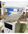 Heavy Duty Adjustable Leveling Feet For Furniture With Thick Rubber Base And Threaded Rod on a metal table frame.