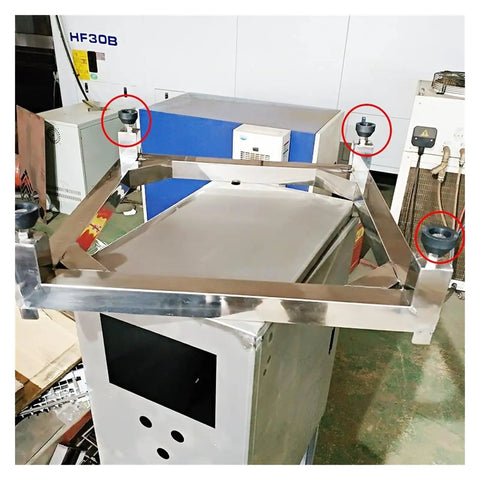 Heavy Duty Adjustable Leveling Feet Set Of Eight Solid Furniture Legs With M24 Threads And An Eighty Millimeter Base to support metal frame equipment.