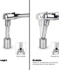 Quarter Inch Drive Wobble Extension Bar Set 5 Piece For Max Reach And Flex Lets You Turn Hard To Reach Fasteners At Angles Up To 15 Degrees With A Spring Loaded Ball Detent Capri Tools showing straight and wobble usage.